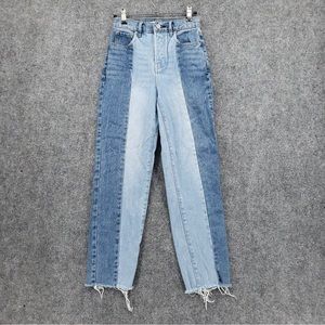 Pacsun two-toned high-rise straight jeans